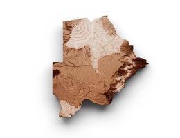 Map of Botswana in old style, brown graphics in a retro style Vintage Style. High detailed 3d illustration photo