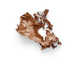 Map of Canada in old style, brown graphics in a retro style Vintage Style. High detailed 3d illustration photo
