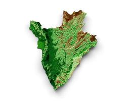 Burundi Topographic Map 3d realistic map Color 3d illustration photo