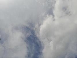 Blue sky with puffy clouds, Sky background photo