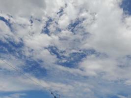 Natural sky beautiful blue and white texture background. photo