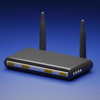 3d rendered wifi router perfect for design project photo