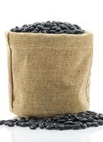 Dried black beans in Sacks fodder photo