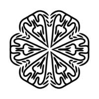 ornamento mandala con fondo blanco foto