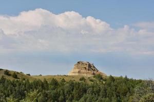 Remote Landscape with a Big Plateau in the Midwest photo