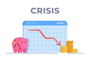 Vector illustration of the crisis.