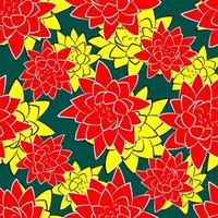 patrones sin fisuras florales. plantilla de impresión de tela botánica. ilustración vectorial con flores de lirio de agua. vector