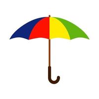 paraguas colorido aislado sobre fondo blanco. vector