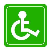 botón de icono de handicap aislado sobre fondo verde. vector