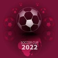 Soccer or football on abstract gradient background vector illustration