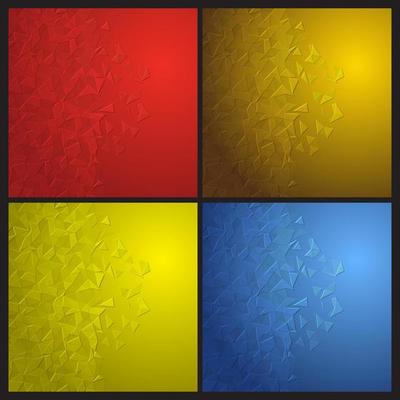 set of Abstract Geometric backgrounds. Polygonal vector design.