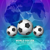 Soccer or football on abstract gradient background vector illustration