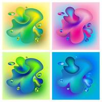 Abstract dynamic gradient graphic elements in modern style. vector