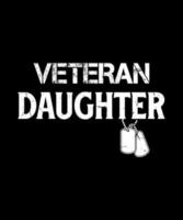 diseño de camiseta de hija veterana vector
