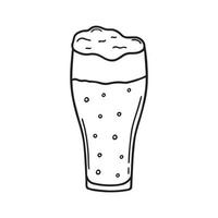 Hand drawn beer doodle. Brewery in sketch style. Vector illustration isolated on white background