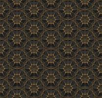Dark seamless polygonal pattern with triangles. Black texture with bright orange thin lines. Vector geometric illustration for background, wallpaper interior, textile, wrapping paper and print design.