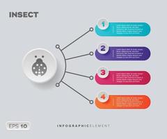 insect Infographic Element vector