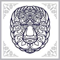 Monkey head mandala arts isolated on white background vector