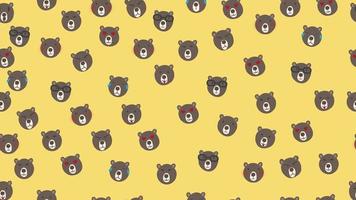 Seamless of Bear's emotional like polka dot pattern wallpaper photo