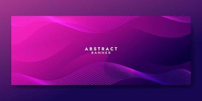 Abstract Violet Fluid Wave Banner Template vector