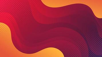 Abstract Red Fluid Wave Background vector