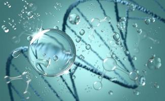 helix chromosome or Dna structure, technology science background. 3d render illustration photo