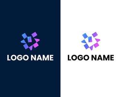 letra b con plantilla de diseño de logotipo moderno de tecnología vector