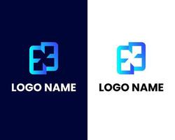 plantilla de diseño de logotipo moderno letra e y n vector