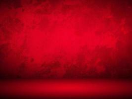 Red gradient wall. blank studio room. plain studio background photo