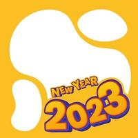 happy new year social media template. new year 2023 frame for social media post template vector free