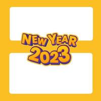 happy new year social media template. new year 2023 frame for social media post template vector free