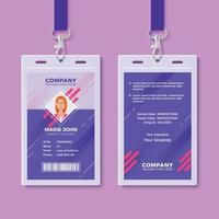 Creative ID Card Design Template vector