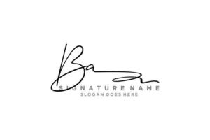 Initial BA Letter Signature Logo Template elegant design logo Sign Symbol template vector icon