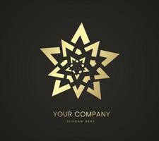 un diseño de logotipo de estrella premium, una plantilla de estrella de lujo para negocios y finanzas. una plantilla de símbolo monocromático mínimo creativo con logotipo de oro abstracto vector