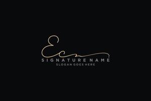 Initial EC Letter Signature Logo Template elegant design logo Sign Symbol template vector icon