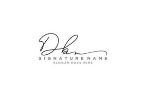 plantilla de logotipo de firma de carta inicial db diseño elegante logotipo signo símbolo plantilla vector icono