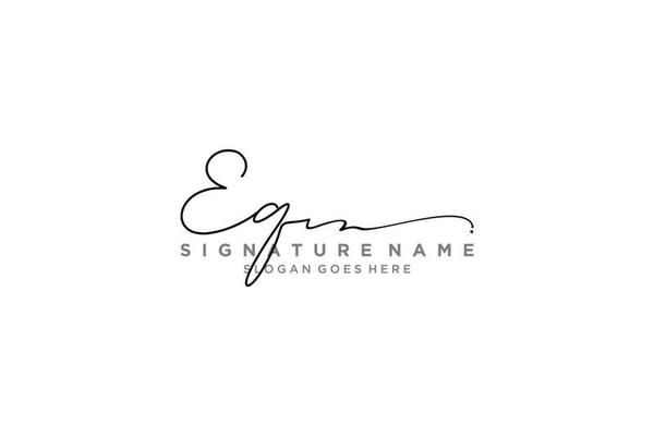 Initial EQ Letter Signature Logo Template elegant design logo Sign Symbol template vector icon