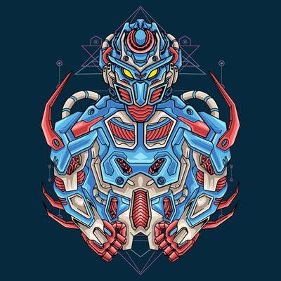 Mechanical Robotic Illustration Design