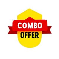 Combo offer vector label, banner. Collection badges sale, design. Flat Vector illustration isolated on white background.