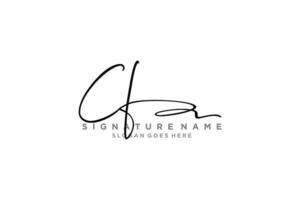 plantilla de logotipo de firma de carta inicial cf diseño elegante logotipo signo símbolo plantilla vector icono