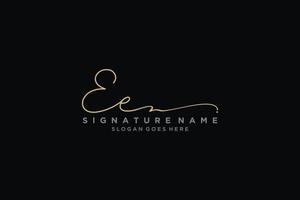 Initial EE Letter Signature Logo Template elegant design logo Sign Symbol template vector icon