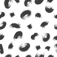Dalmatian seamless pattern. Animal black and white print. Cow spots vector illustration.