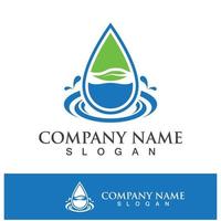 Water drop logo icon illustration vector