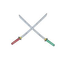 two swords design suitable for symbols and clipart, sword vector design