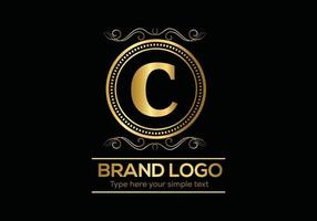 plantilla de logotipo de lujo con letra inicial en arte vectorial para restaurante, hotel, heráldica, joyería, moda y otras ilustraciones vectoriales. vector