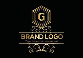 Initial Letter Luxury Logo template in vector art for Restaurant, Hotel, Heraldic, Jewelry, Fashion, and other vector illustration.