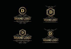 plantilla de logotipo de lujo con letra inicial en arte vectorial para restaurante, hotel, heráldica, joyería, moda y otras ilustraciones vectoriales. vector