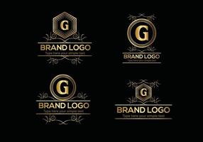 plantilla de logotipo de lujo con letra inicial en arte vectorial para restaurante, hotel, heráldica, joyería, moda y otras ilustraciones vectoriales. vector