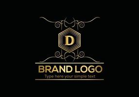 plantilla de logotipo de lujo con letra inicial en arte vectorial para restaurante, hotel, heráldica, joyería, moda y otras ilustraciones vectoriales. vector