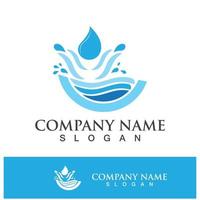 Water drop logo icon illustration vector